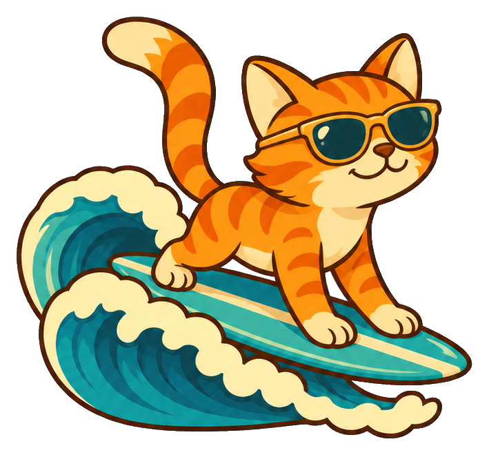 Preview for Cool Surfing Cat