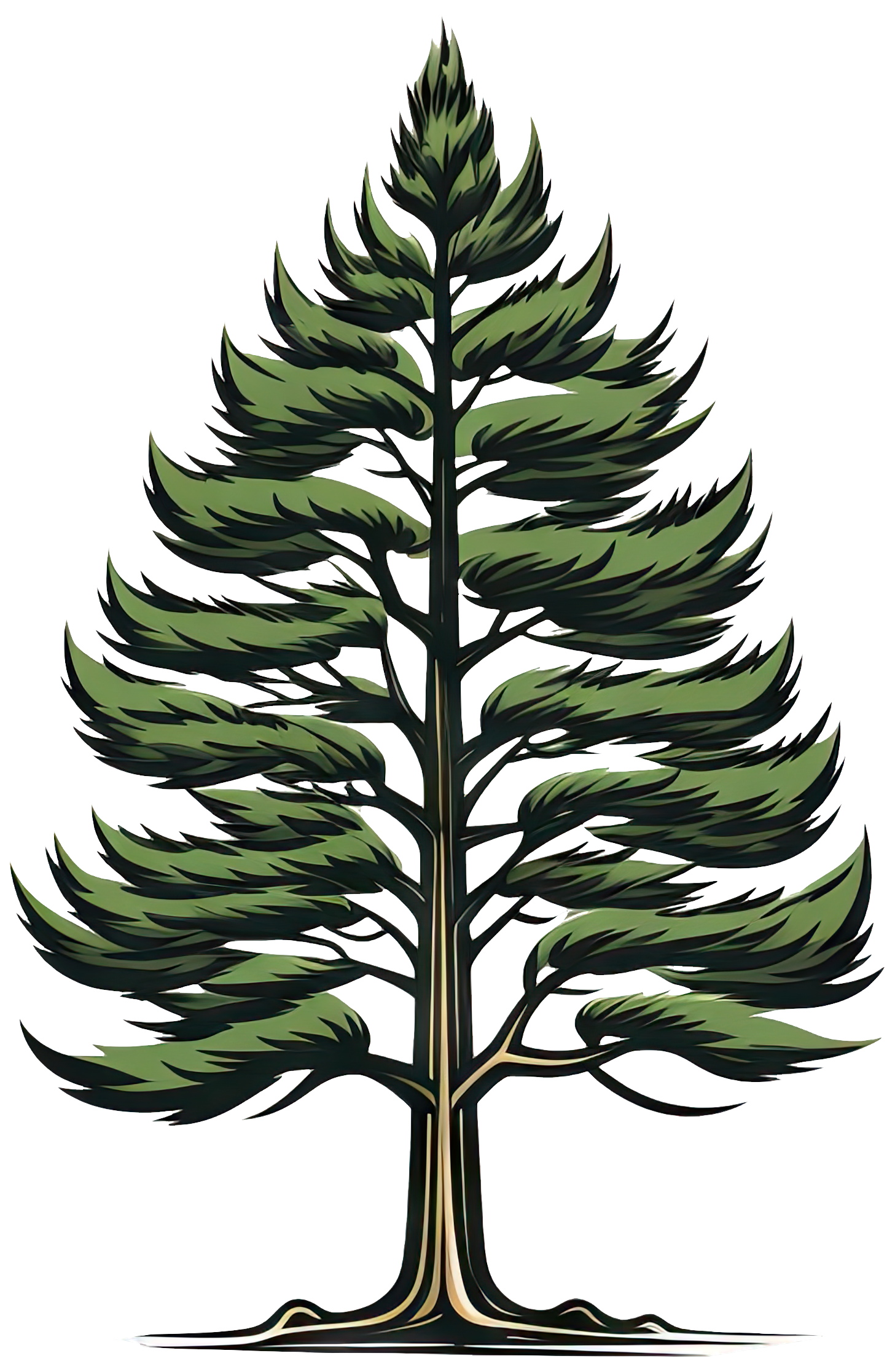Preview for Evergreen-tree-illustration-logo-tree-sticker-ce636