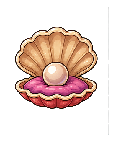 Preview for Clam Pearl Sticker