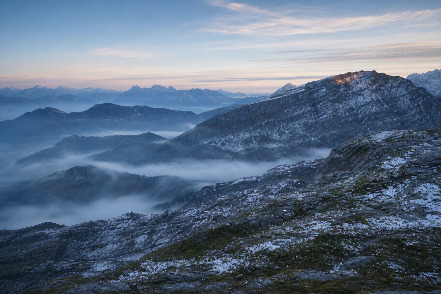 Preview for Alpine Dawn Mountain Background