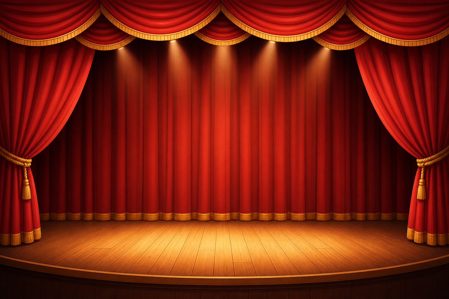 Preview for Red Theater Stage Stock Background