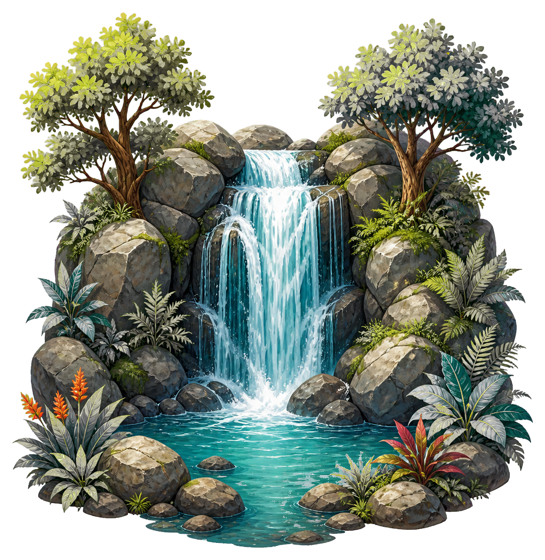 Preview for Waterfall Scene Sticker