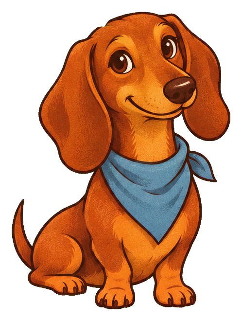Preview for Groovy Dachshund Bandana Pup