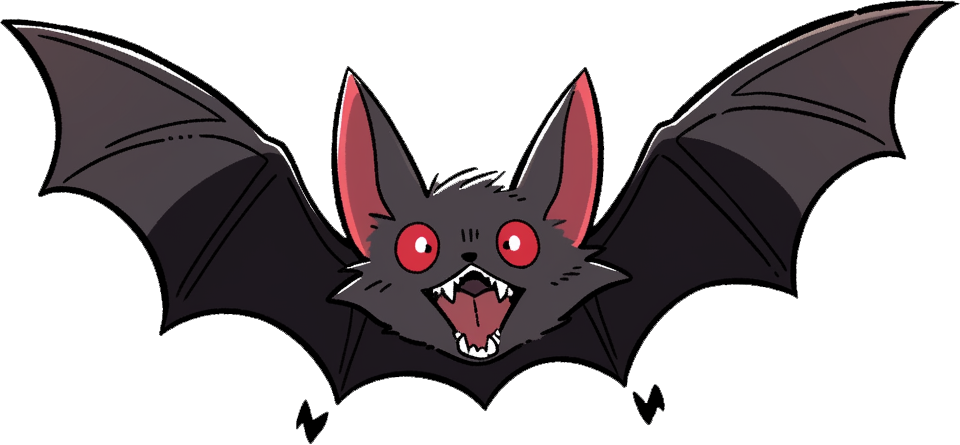 Preview for Spooky-cartoon-bat-illustration-bats-sticker-d1784