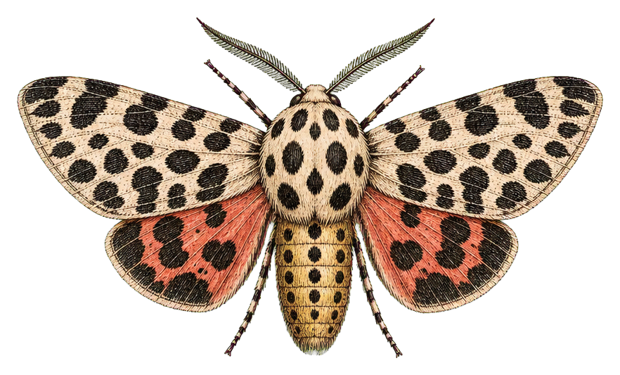Preview for Leopard Moth Vintage Sticker
