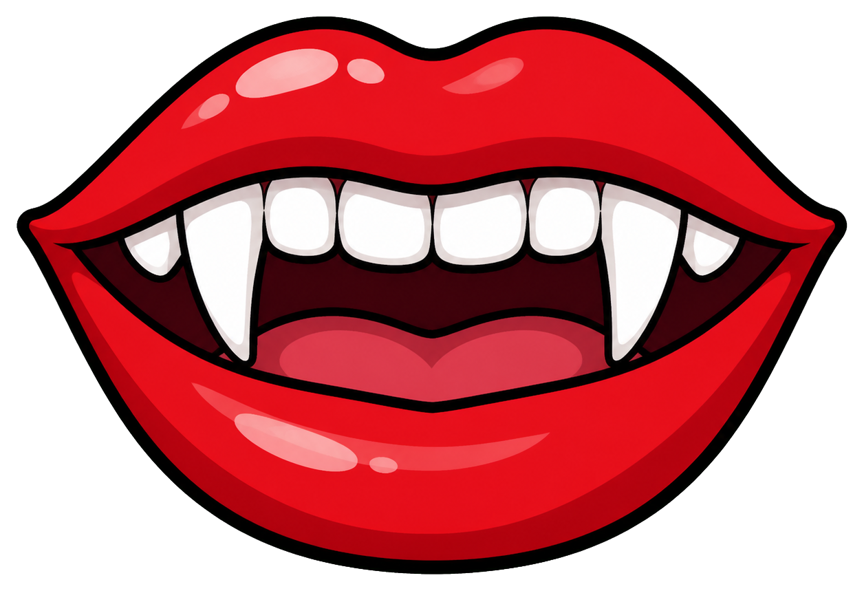 Preview for Cute Vampire Teeth Sticker