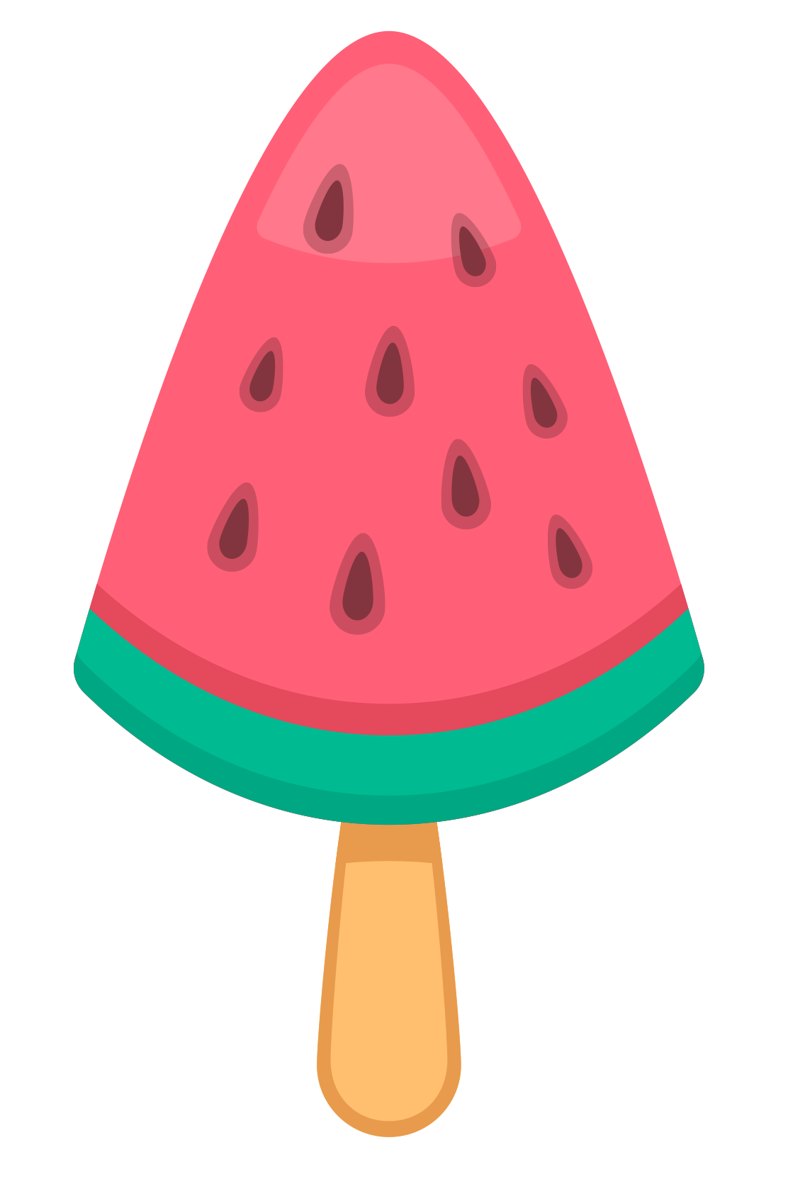 Preview for Watermelon-popsicle-illustration-food-sticker-bd7a6