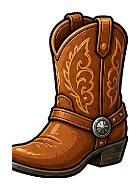 Preview for Leather Boot Sticker For Western Designs