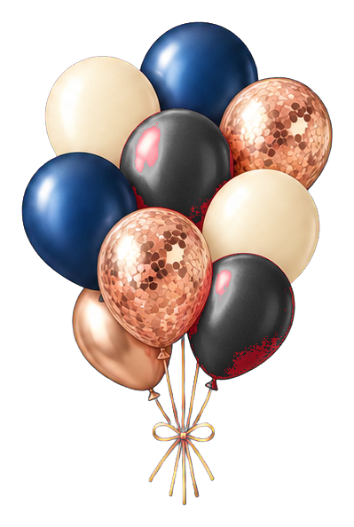 Preview for 40th Birthday Balloon Cluster Sticker