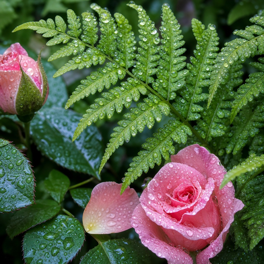 Preview for Rainy Garden Macro Background