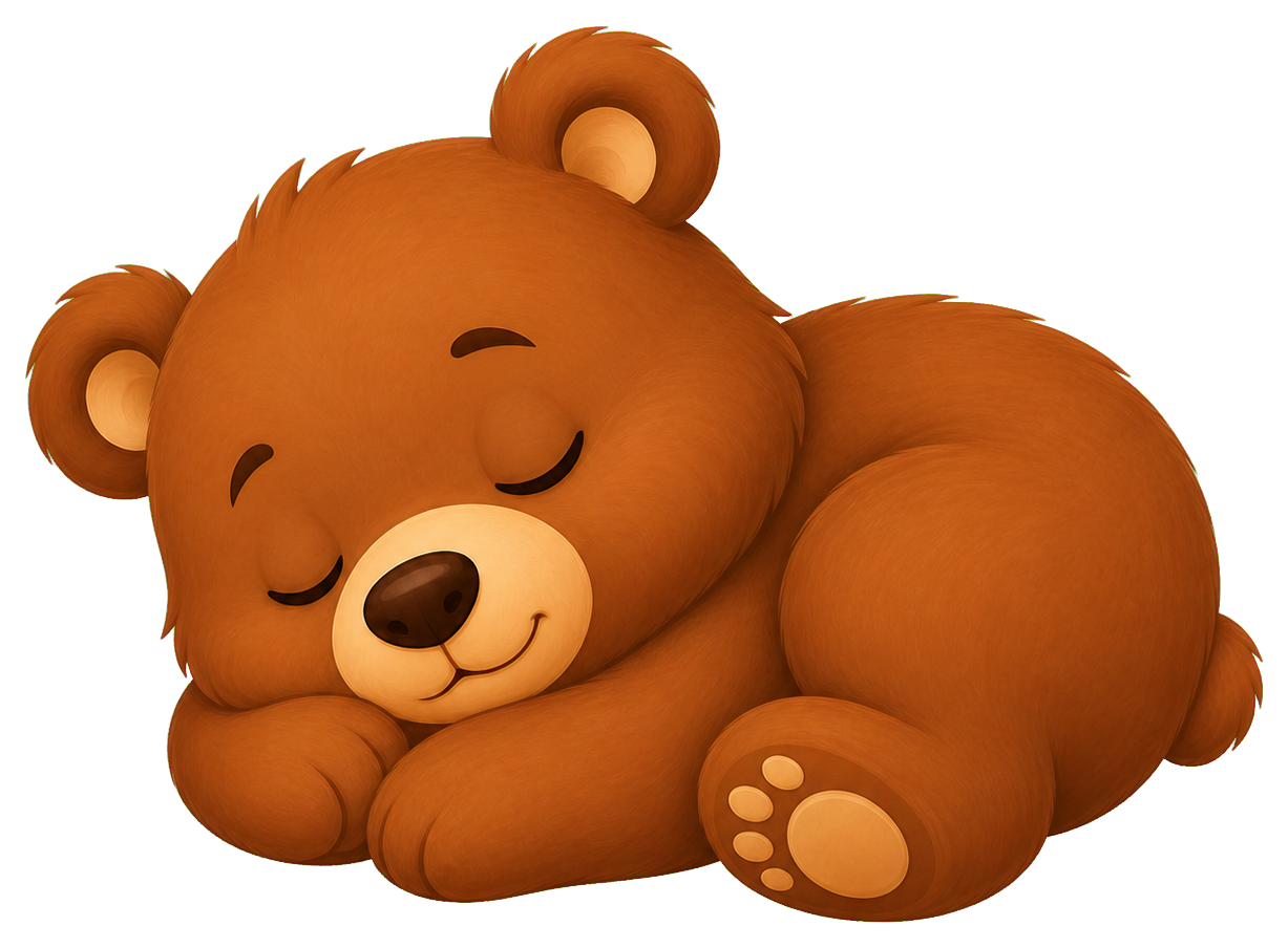 Preview for Sleepy Curled Bear Sticker