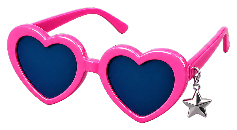 Preview for Heart Sunglasses Sticker For Birthday Designs