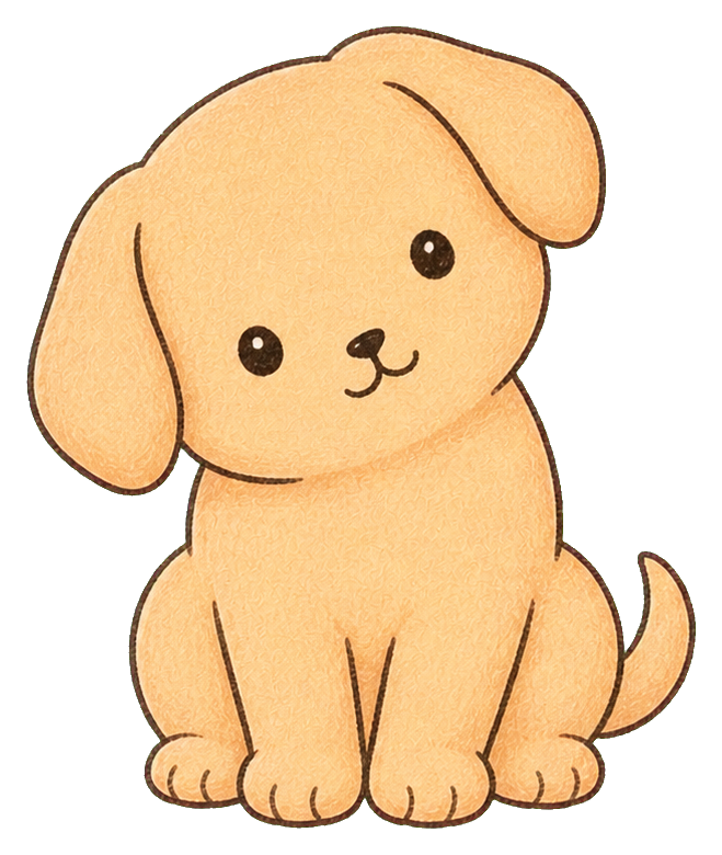 Preview for Golden Puppy Sitting Sticker