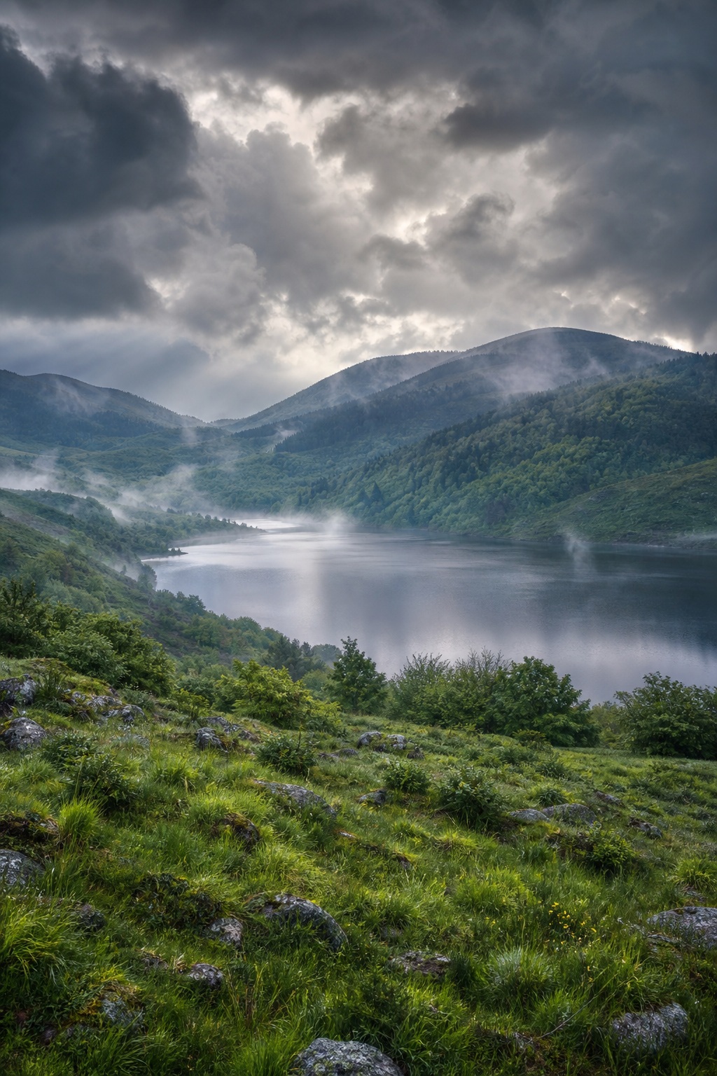 Preview for Storm Clearing Misty Lake Valley Background