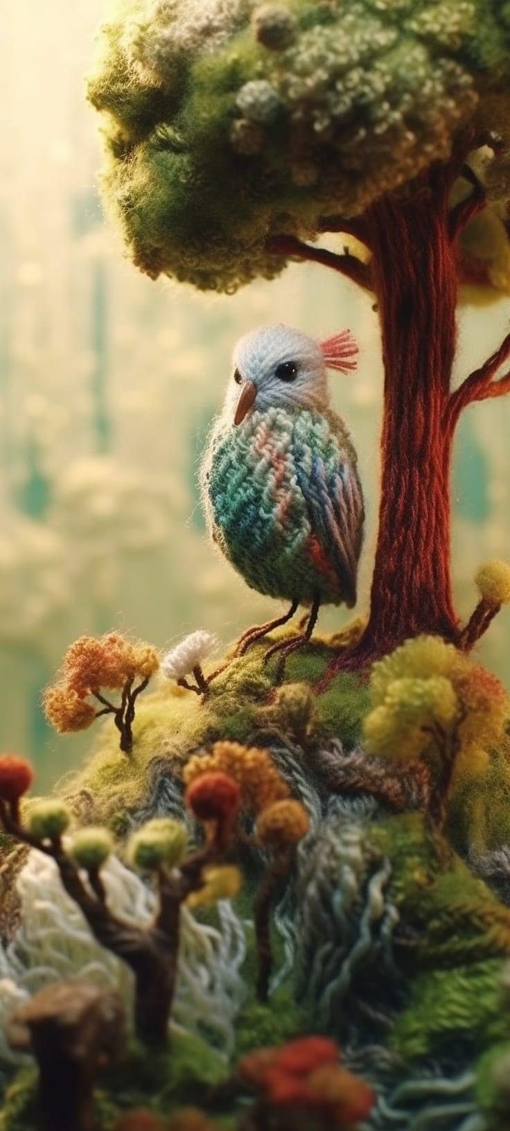 Preview for Whimsical-bird-mossy-tree-crochet-critters-background-cff3b