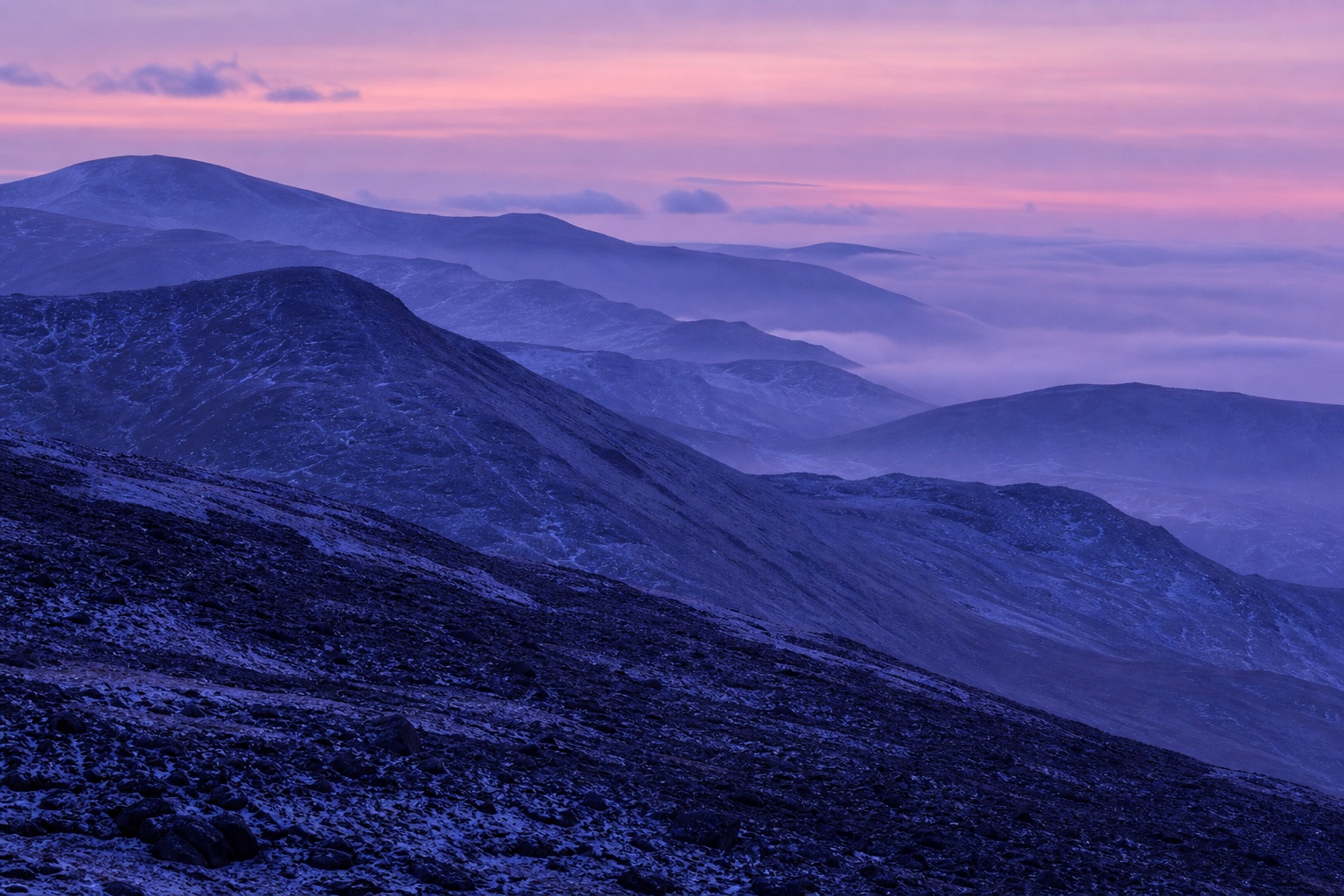 Preview for Violet Dusk Mountain Background