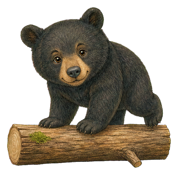 Preview for Black Bear Climbing Log Sticker