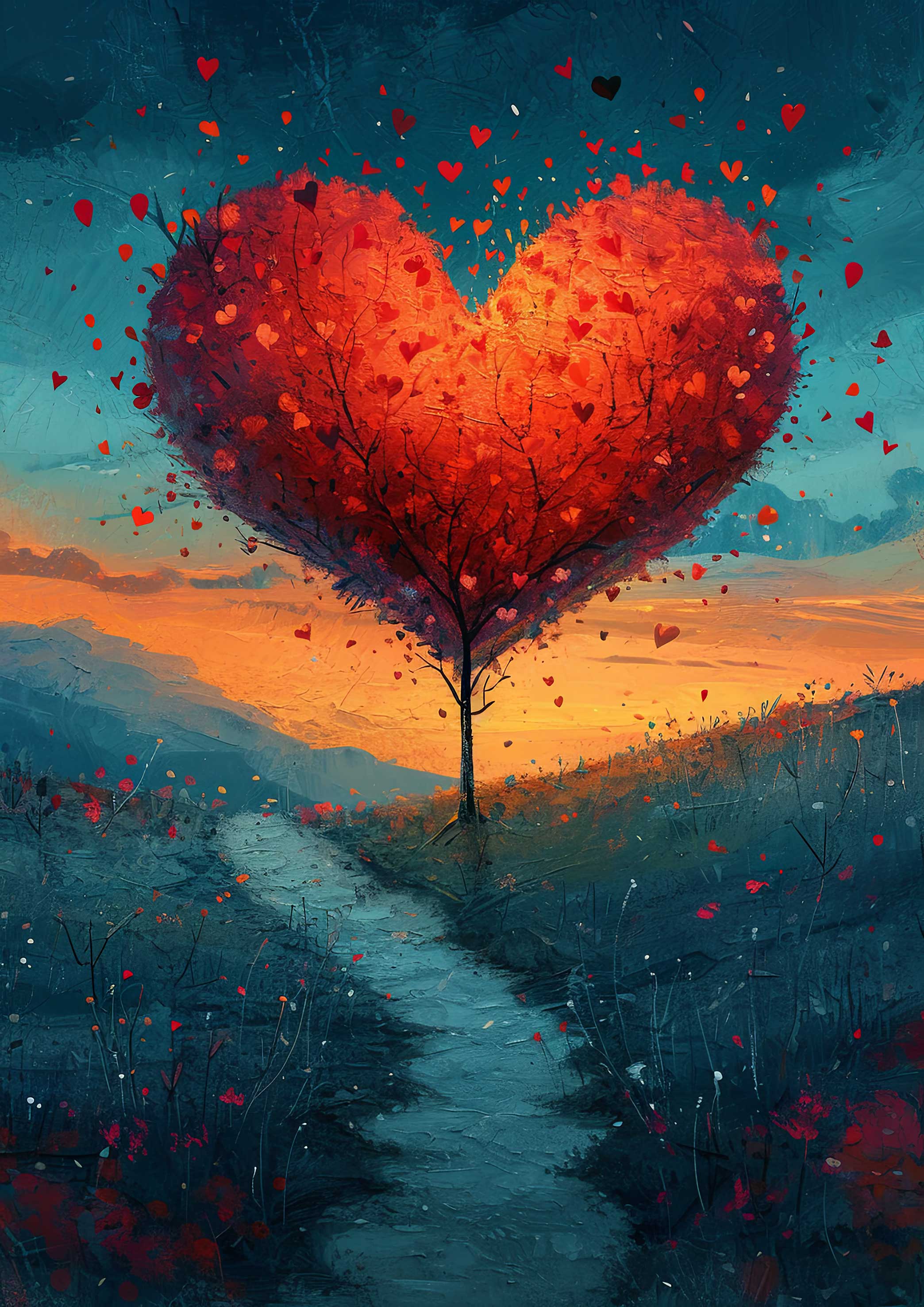 Preview for Heart-shaped-tree-sunset-love-background-20c3b