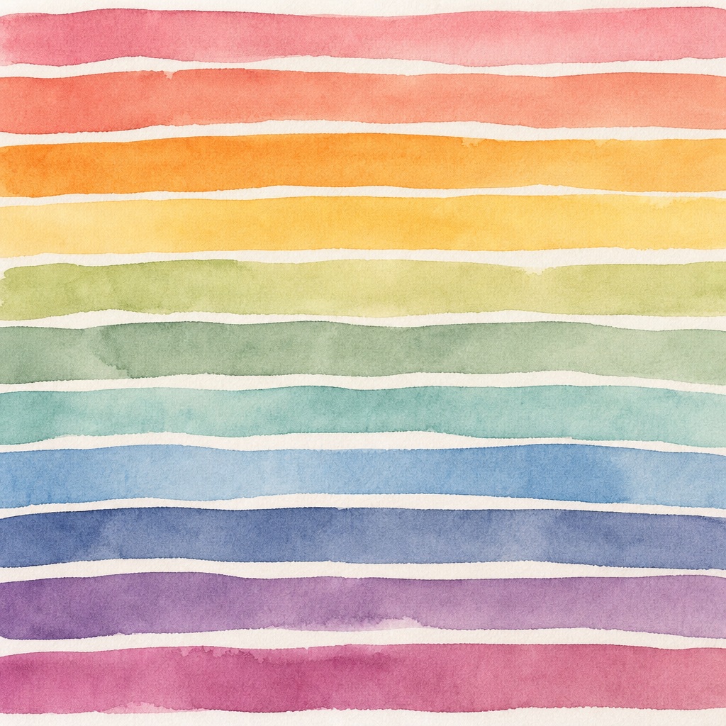 Preview for Watercolor Rainbow Stripe Background