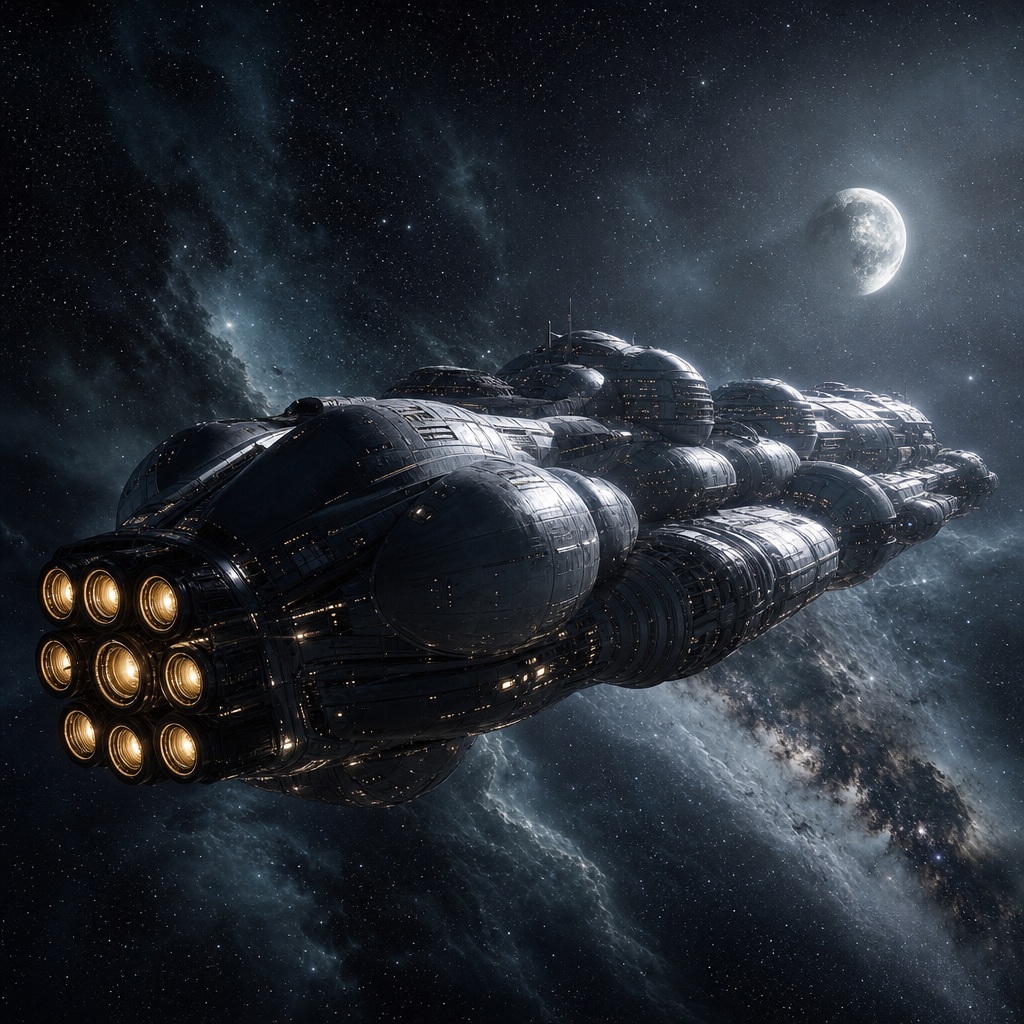 Preview for Moonlit Generation Ship Background