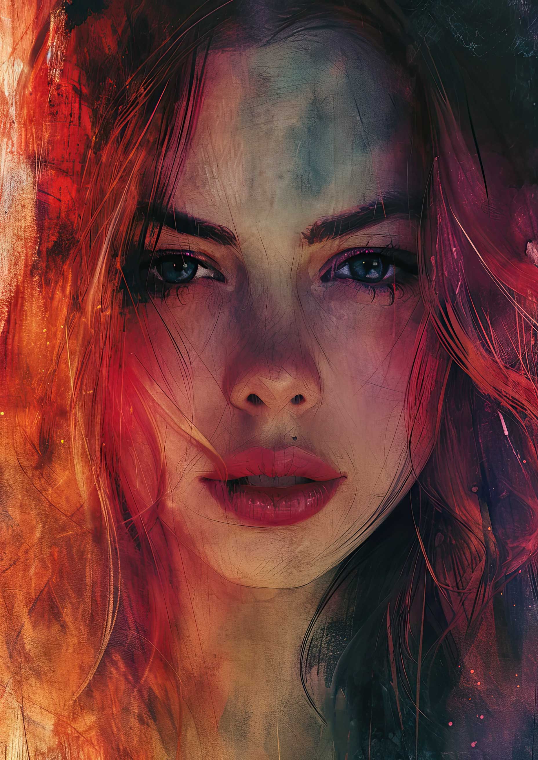 Preview for Fiery-woman-portrait-celebrities-background-5969d