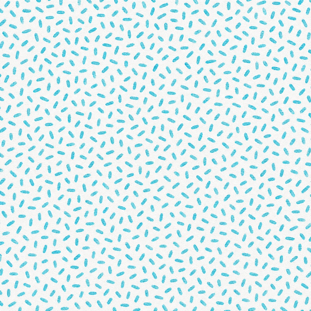 Small aqua dash marks scattered in a repeating pattern on a white background.