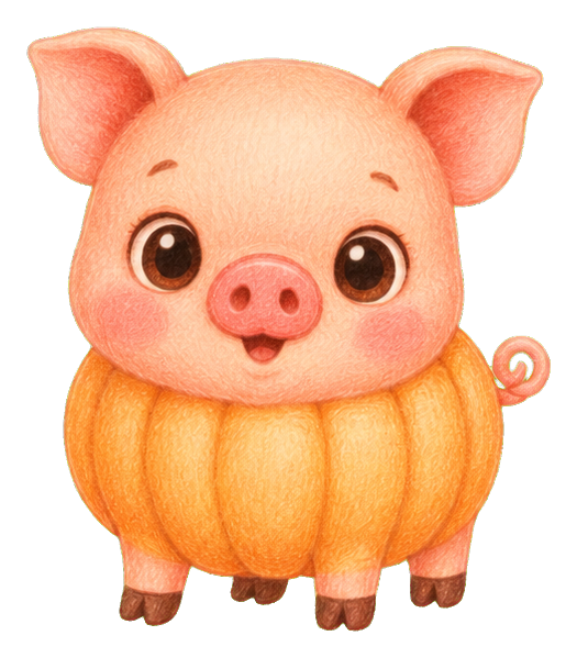 Preview for Pumpkin Patch Piglet Sticker