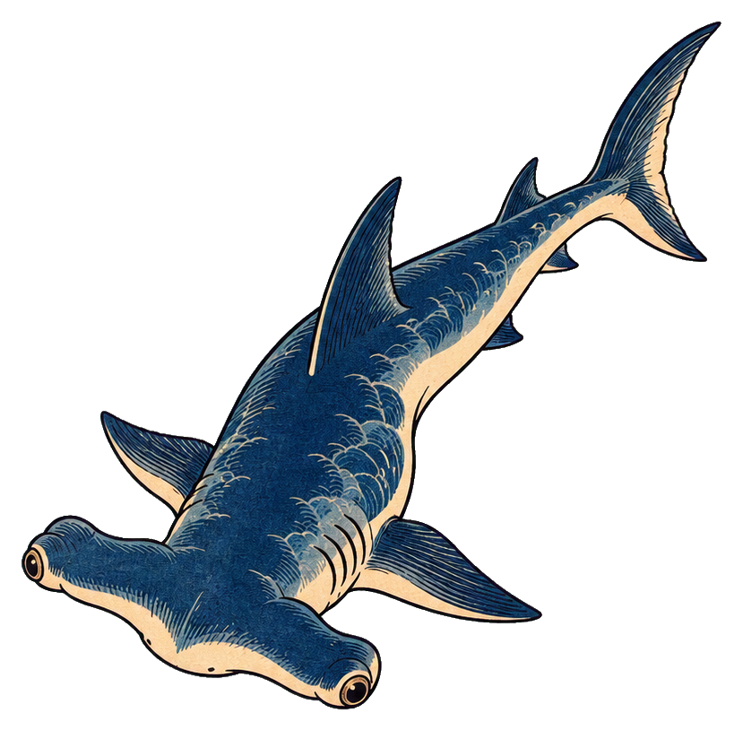 Preview for Ukiyo-e Ocean Hammerhead Shark