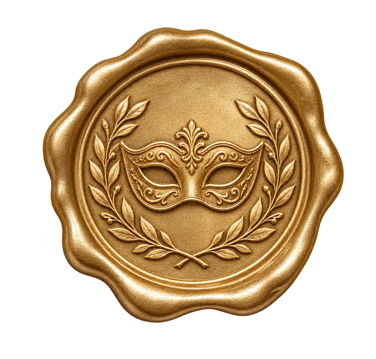 Preview for Gold Masquerade Wax Seal Sticker