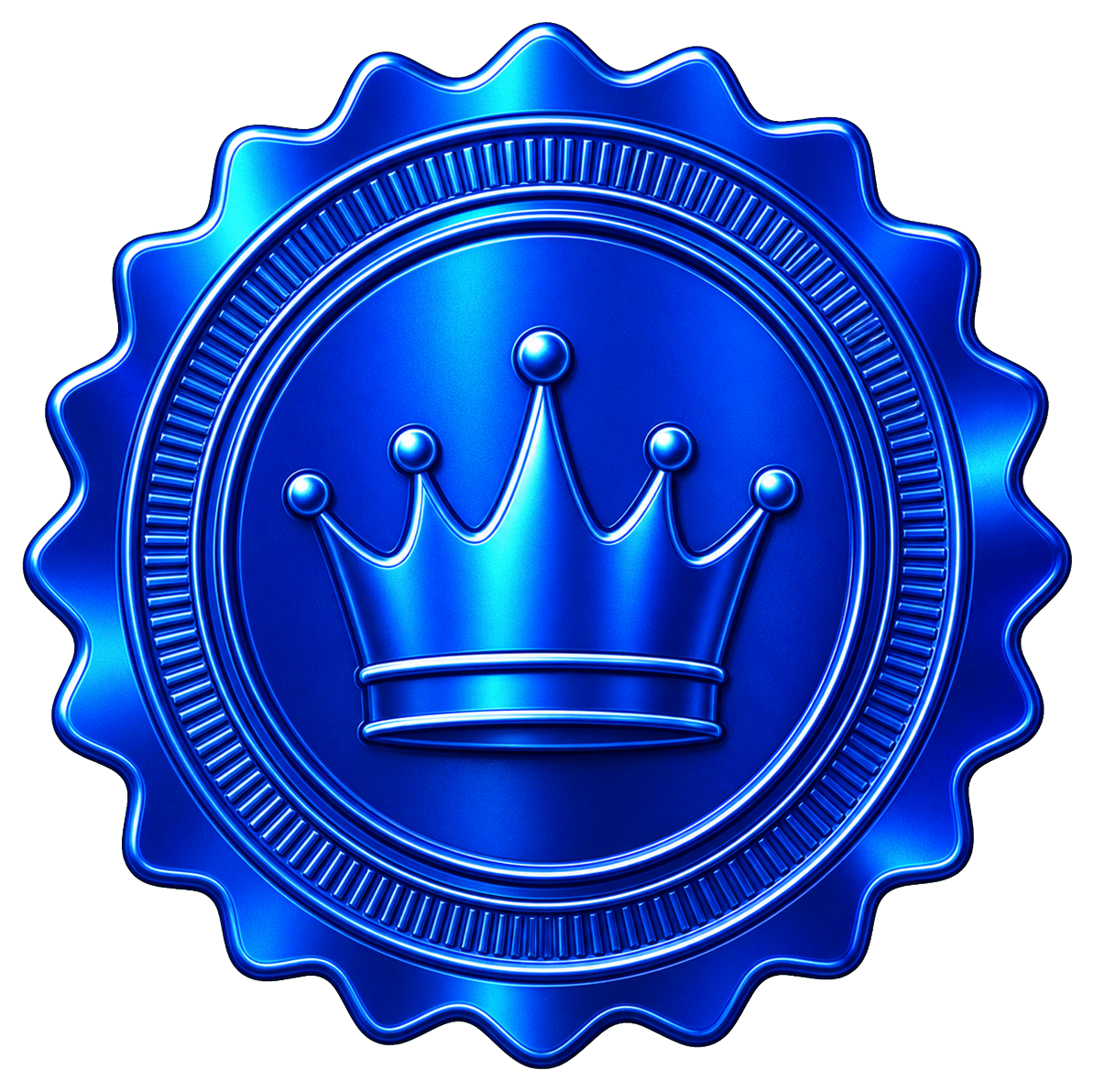 Preview for Blue Crown Foil Seal Sticker