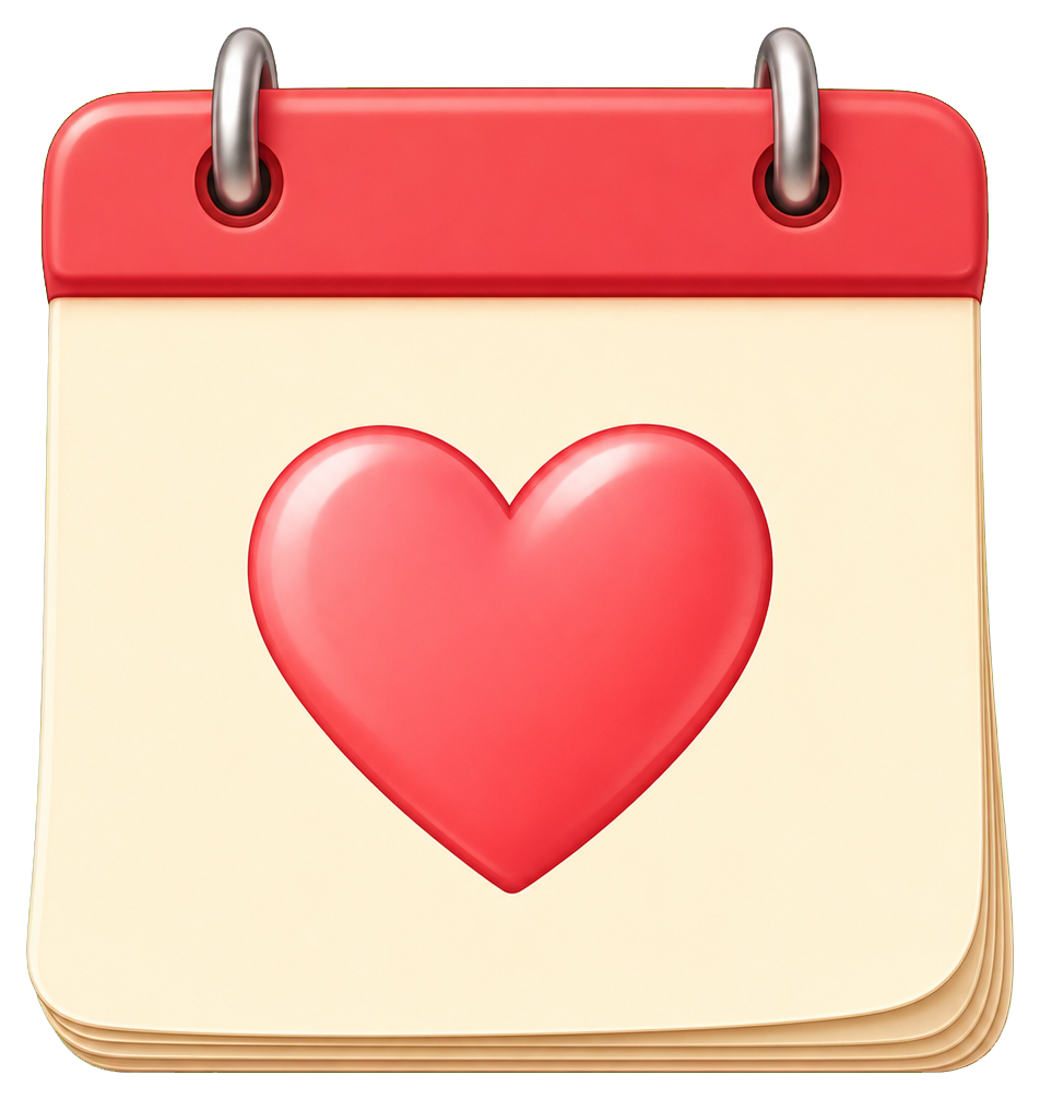 Preview for Heart Calendar Blank Sticker