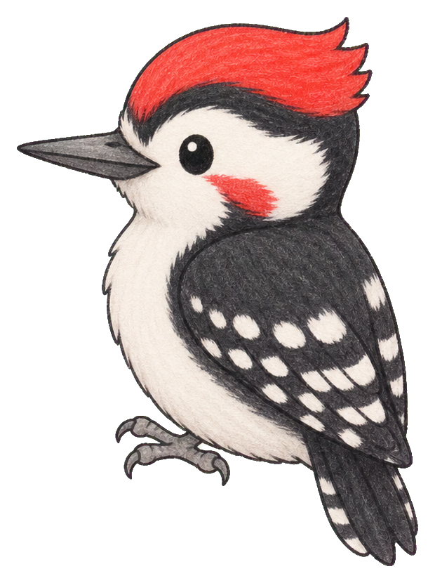 Preview for Kawaii Woodpecker Sticker