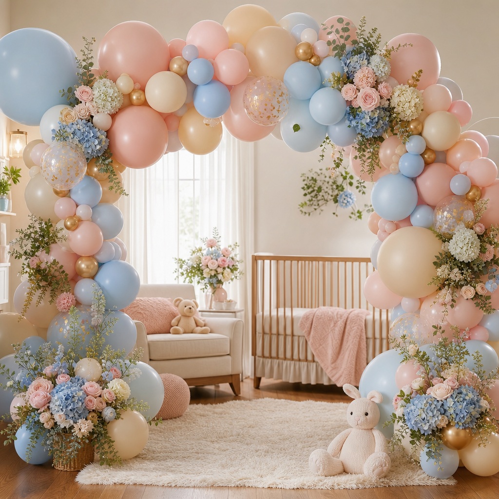 Preview for Pastel Baby Shower Balloons Background