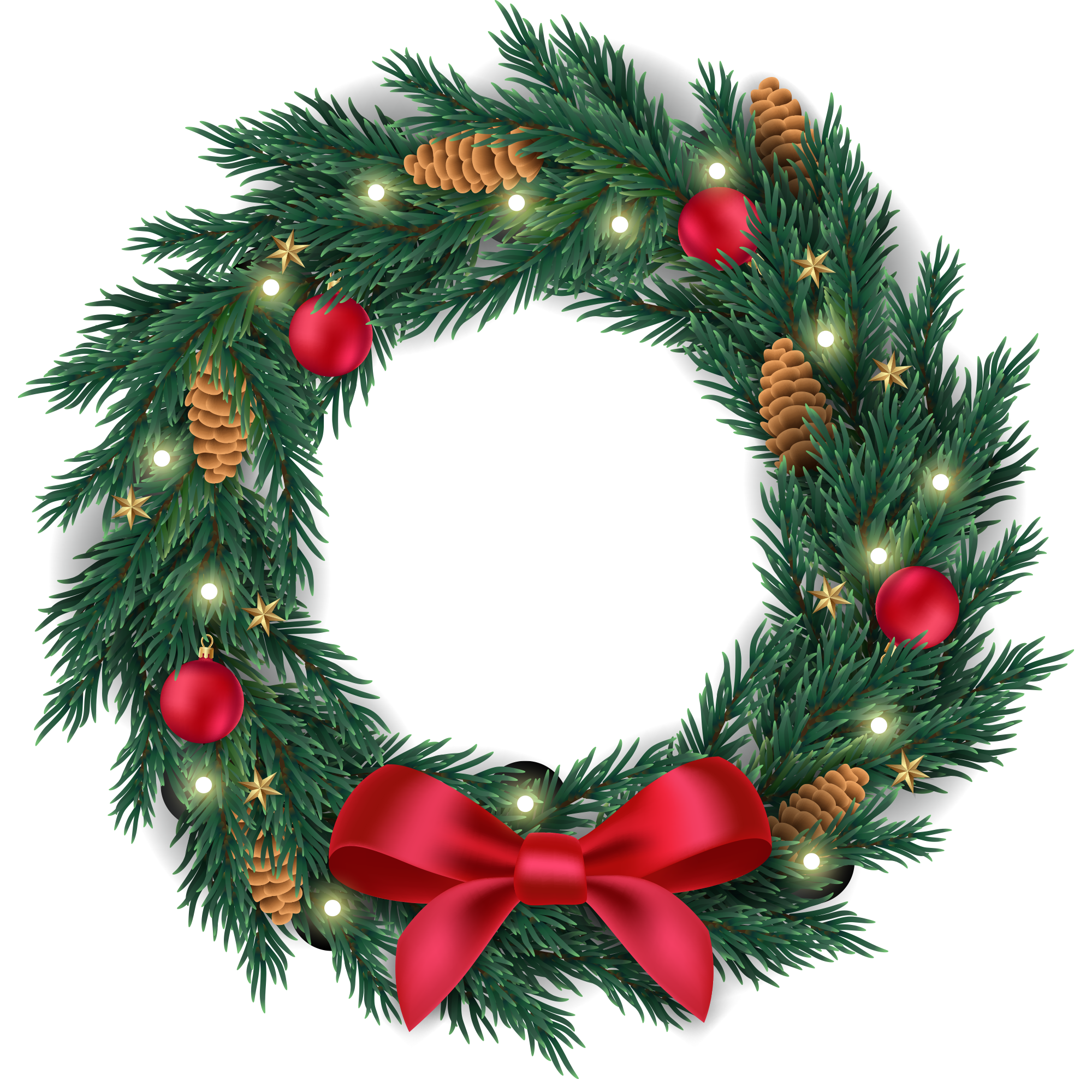 Preview for Christmas-wreath-red-bow-sticker-6ebf4