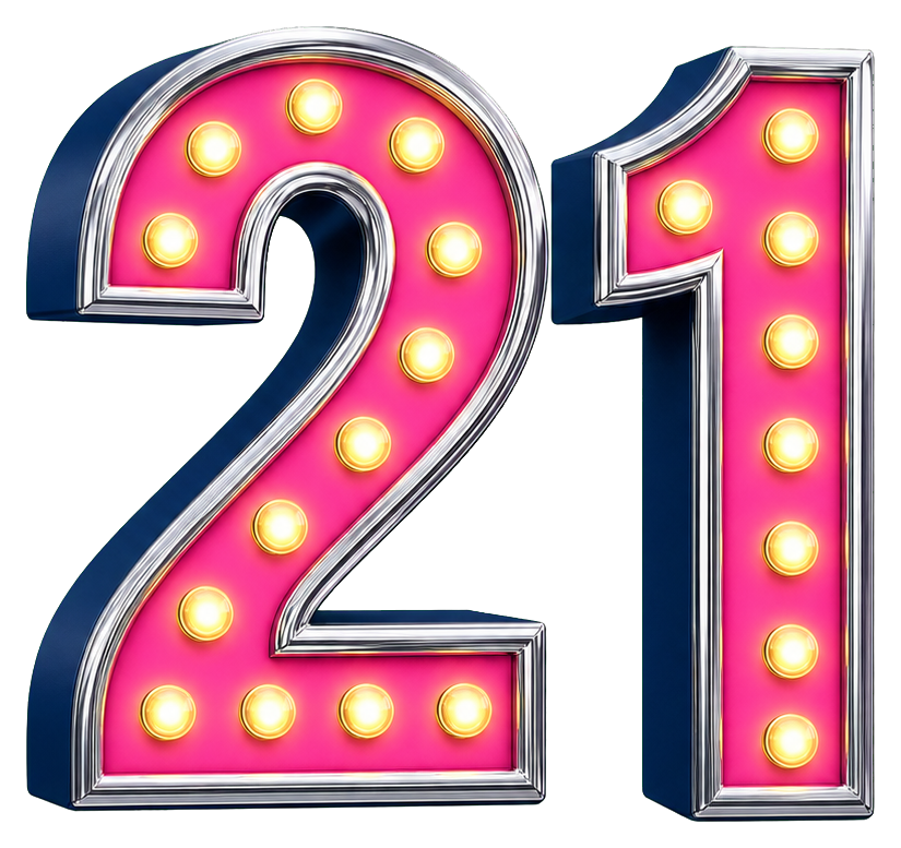 Preview for Twenty One Marquee Birthday Sticker