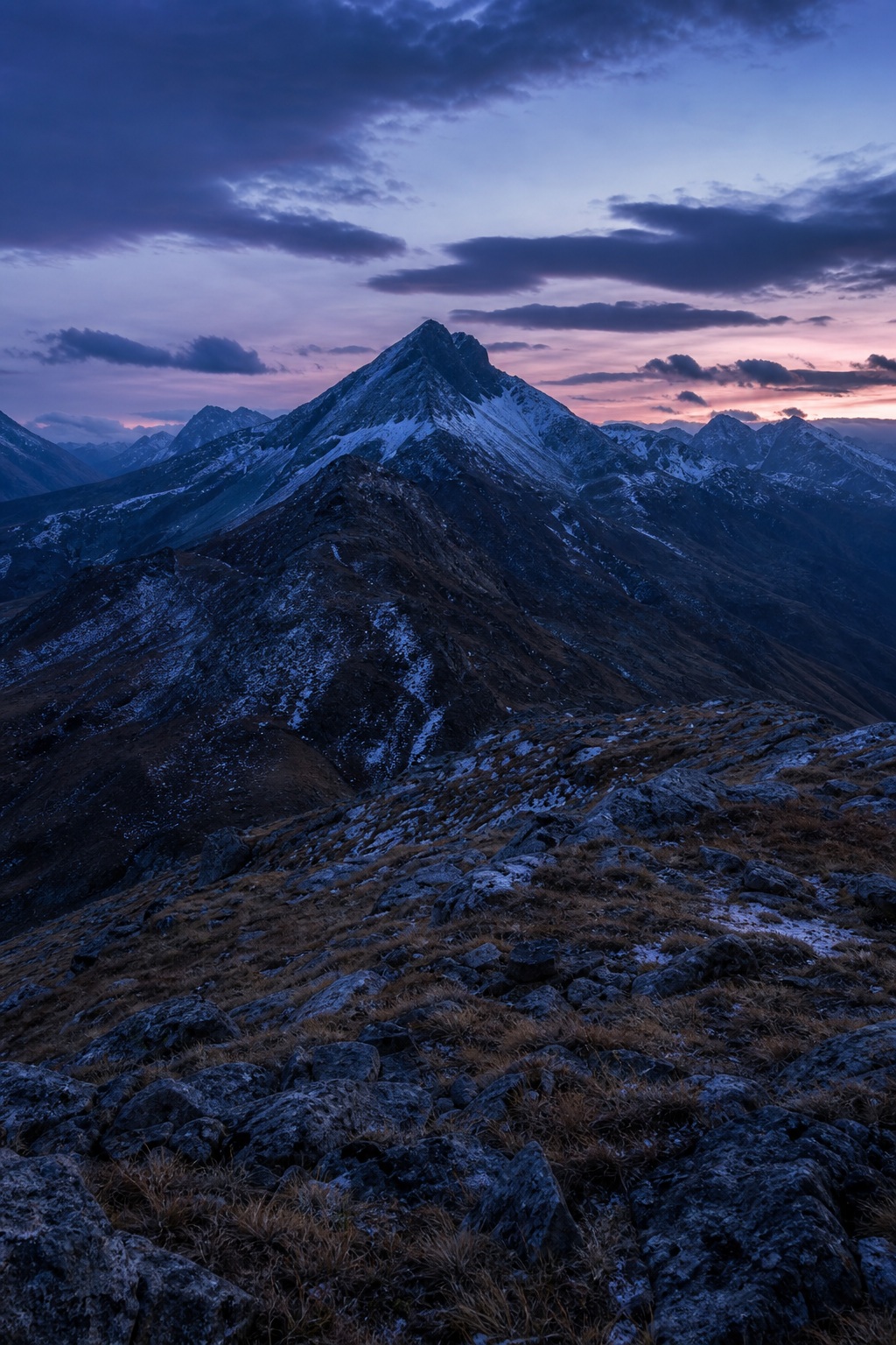 Preview for Blue Hour Alpine Mountain Background