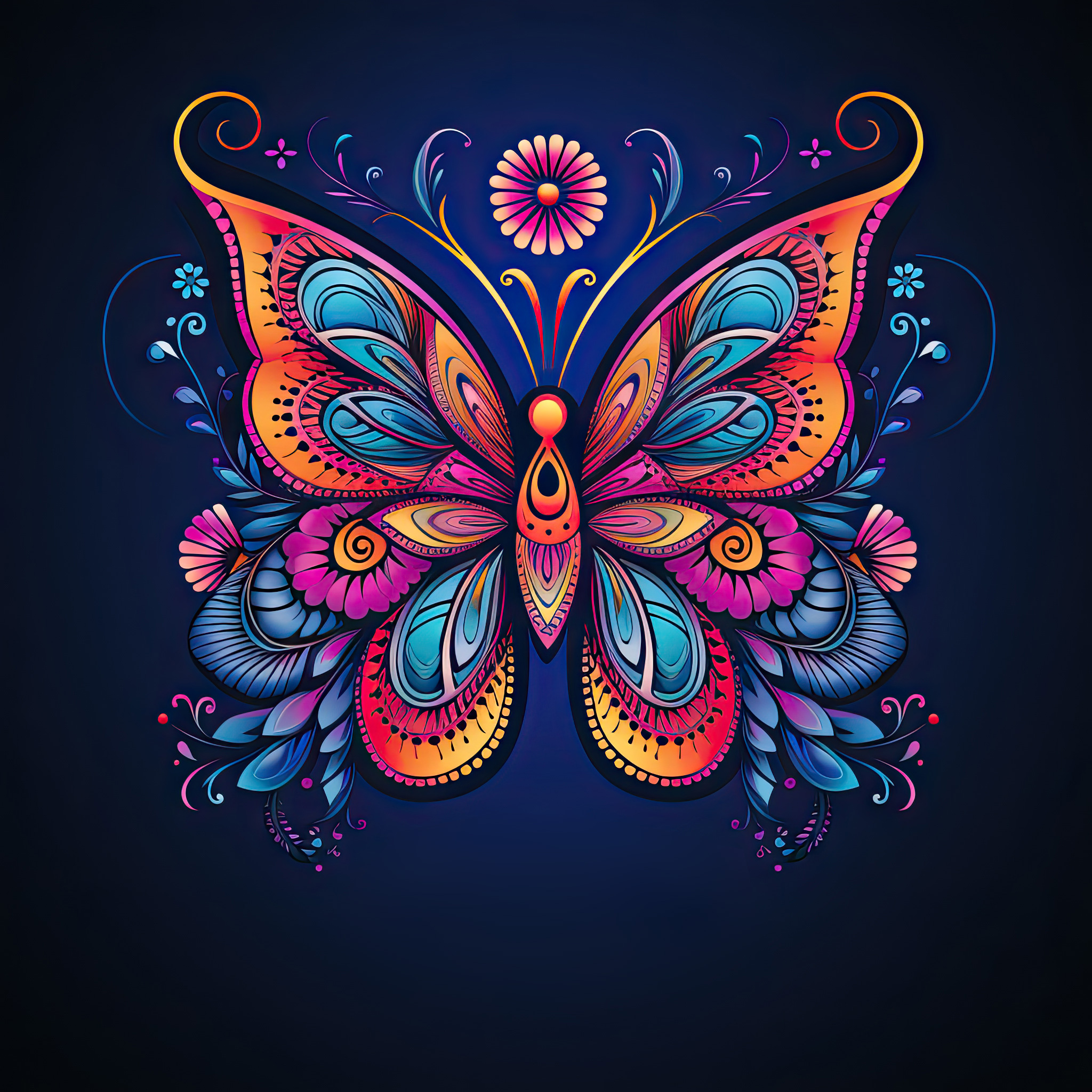 Preview for Colorful-butterfly-design-logo-animal-sticker-f4948