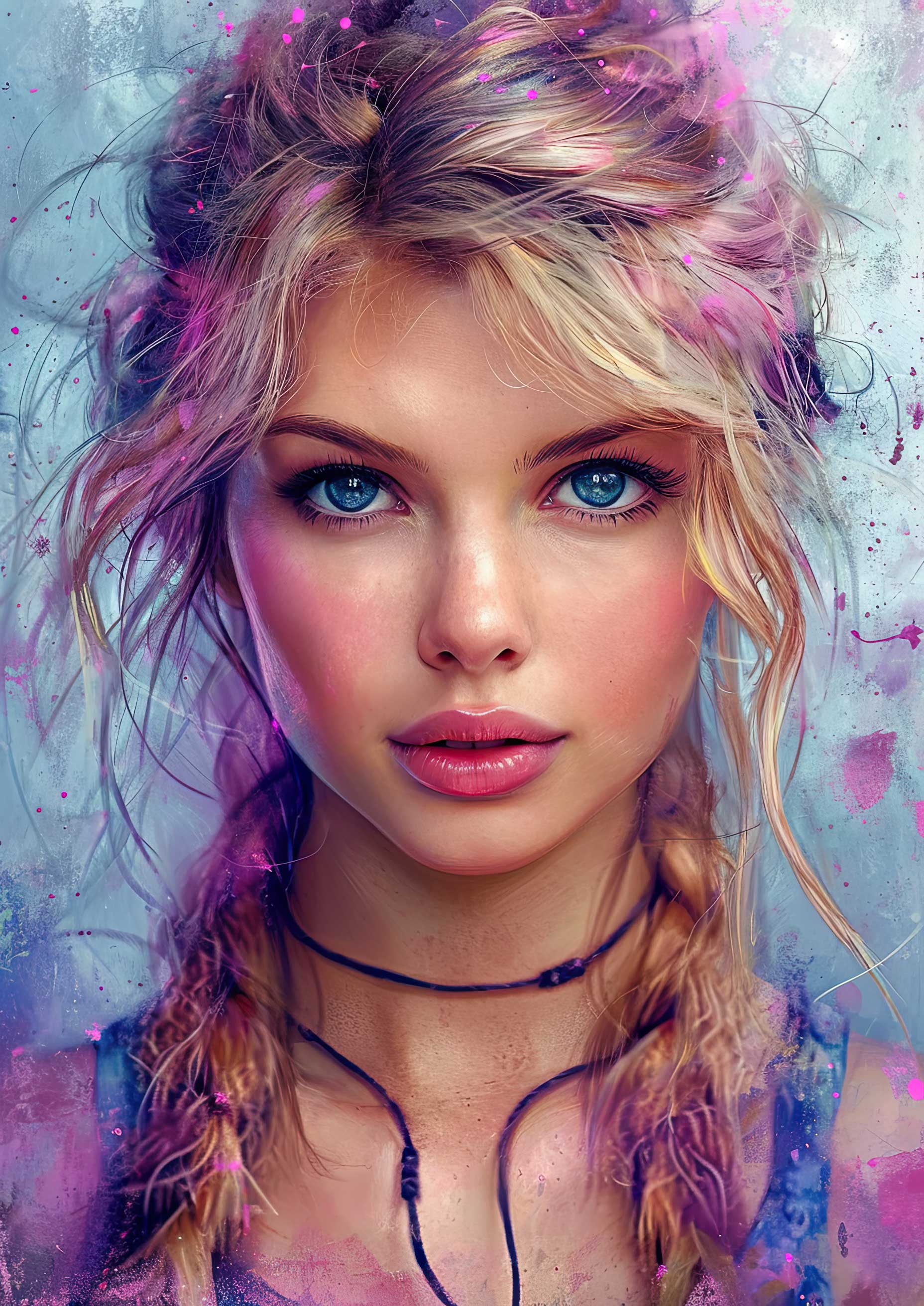 Preview for Vibrant-portrait-young-woman-celebrities-background-b8445