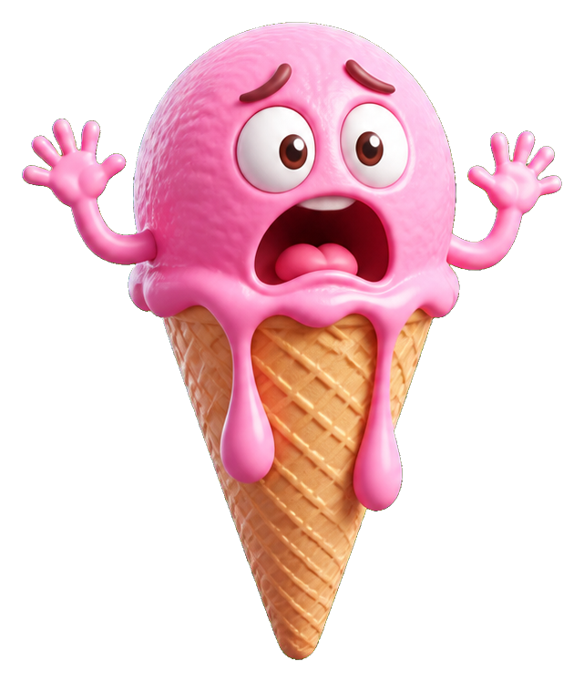 Preview for Panicking Melting Ice Cream Sticker