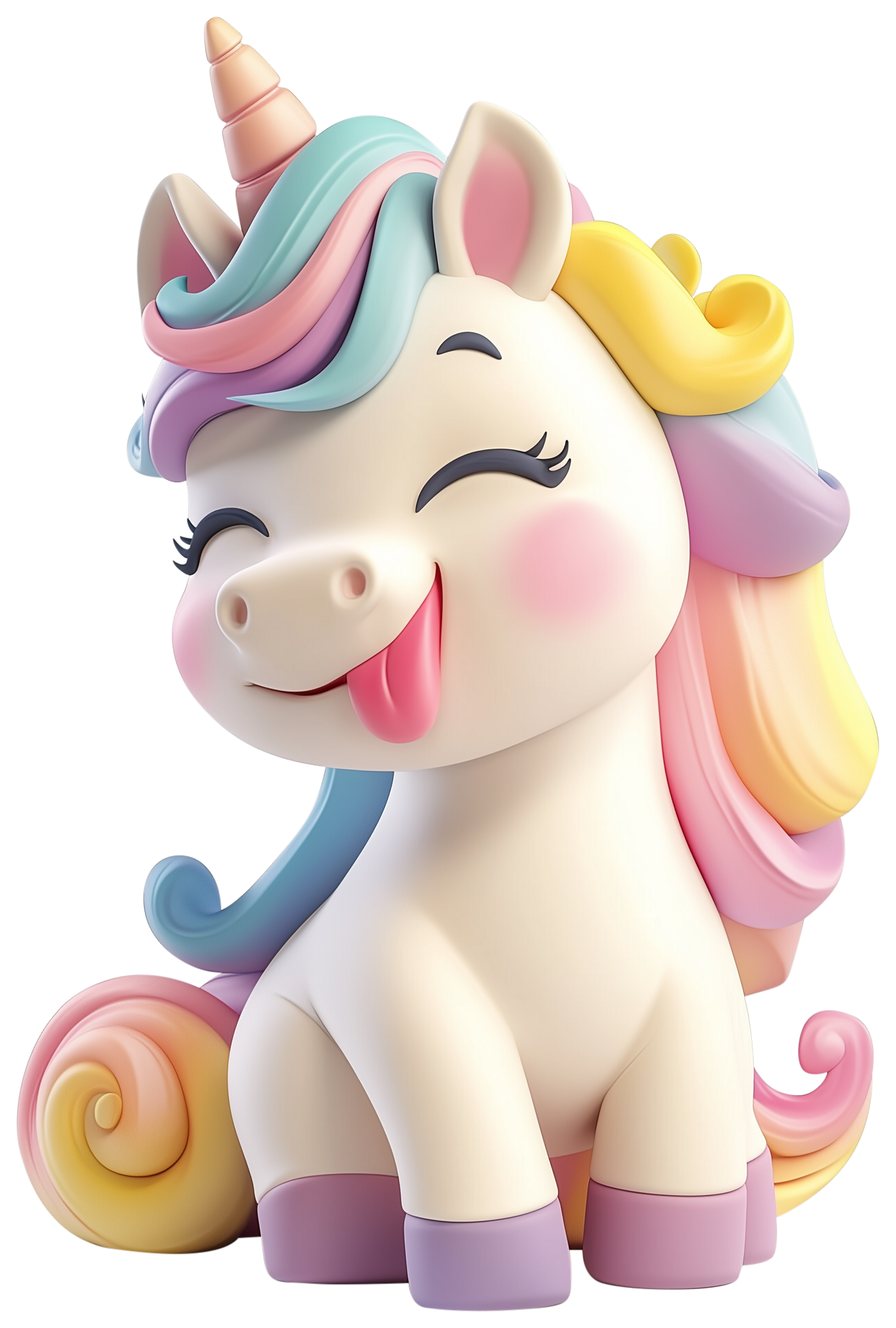 Preview for Cute Unicorn Emoji Sticker Graphic