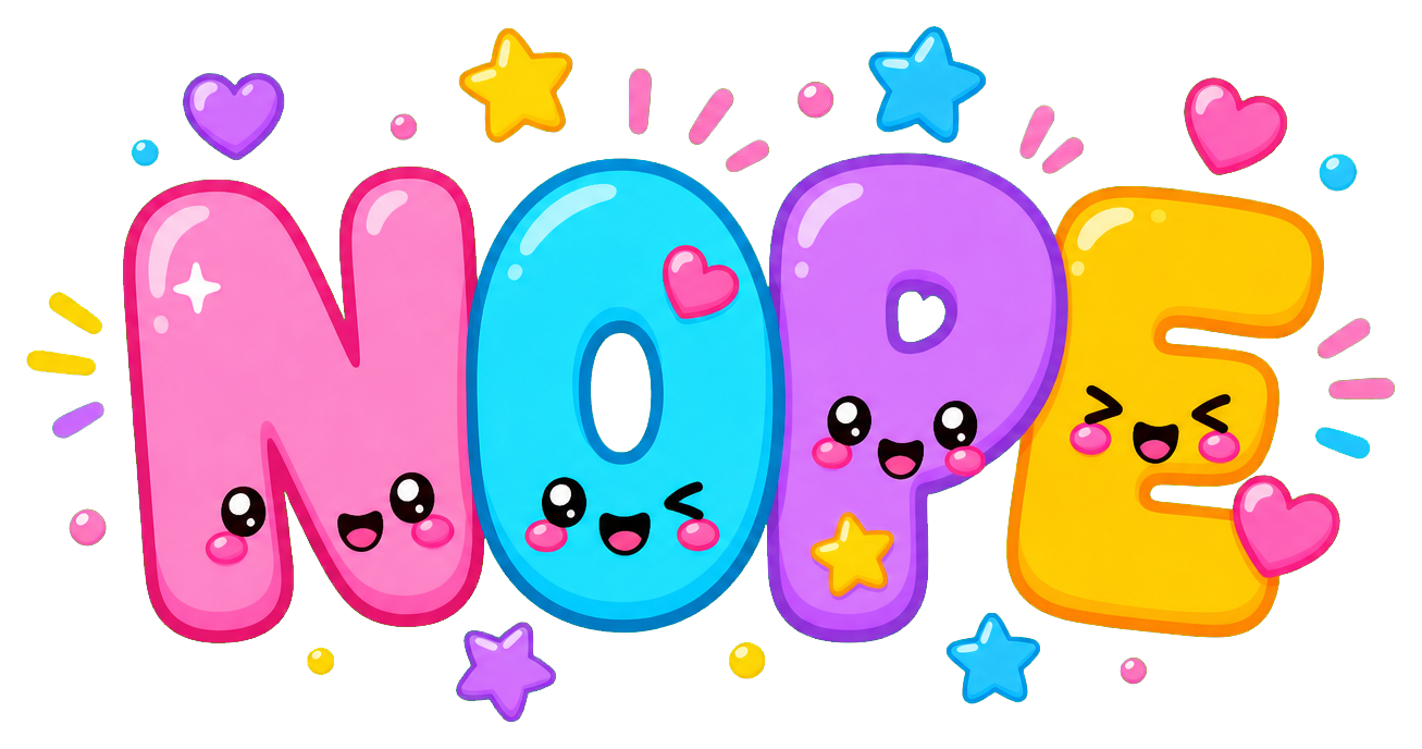 Preview for Nope Word Art Sticker
