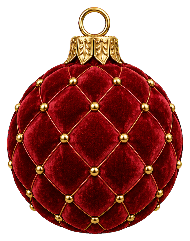 Preview for Cranberry Quilted Christmas Bauble