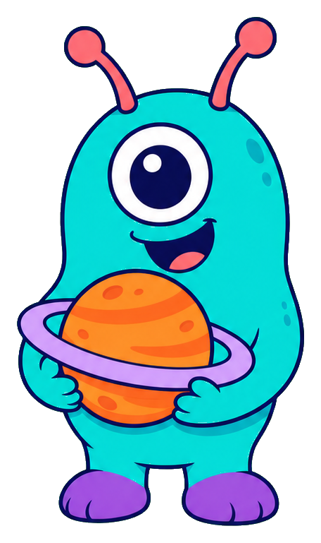 Preview for Funny Cartoon Alien Sticker
