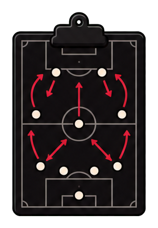 Preview for Black Soccer Tactics Clipboard Sticker