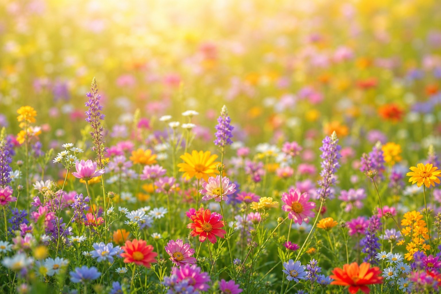 Preview for Wildflower Meadow Wash Stock Background
