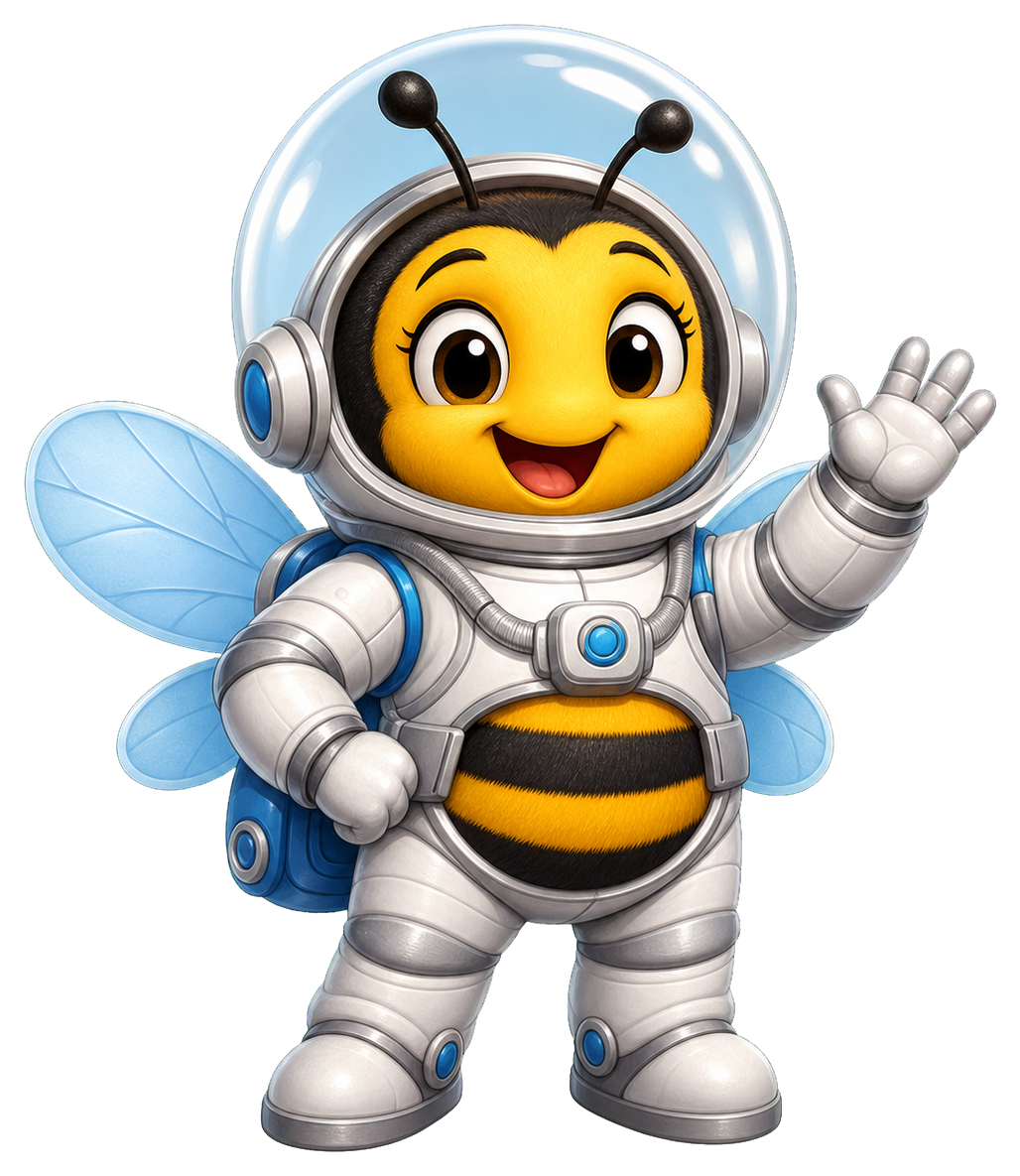Preview for Astronaut Bee Sticker For Creative Designs