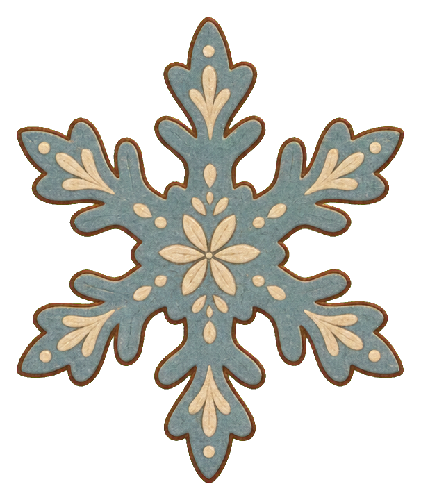 Preview for Dusty Blue Christmas Snowflake Sticker