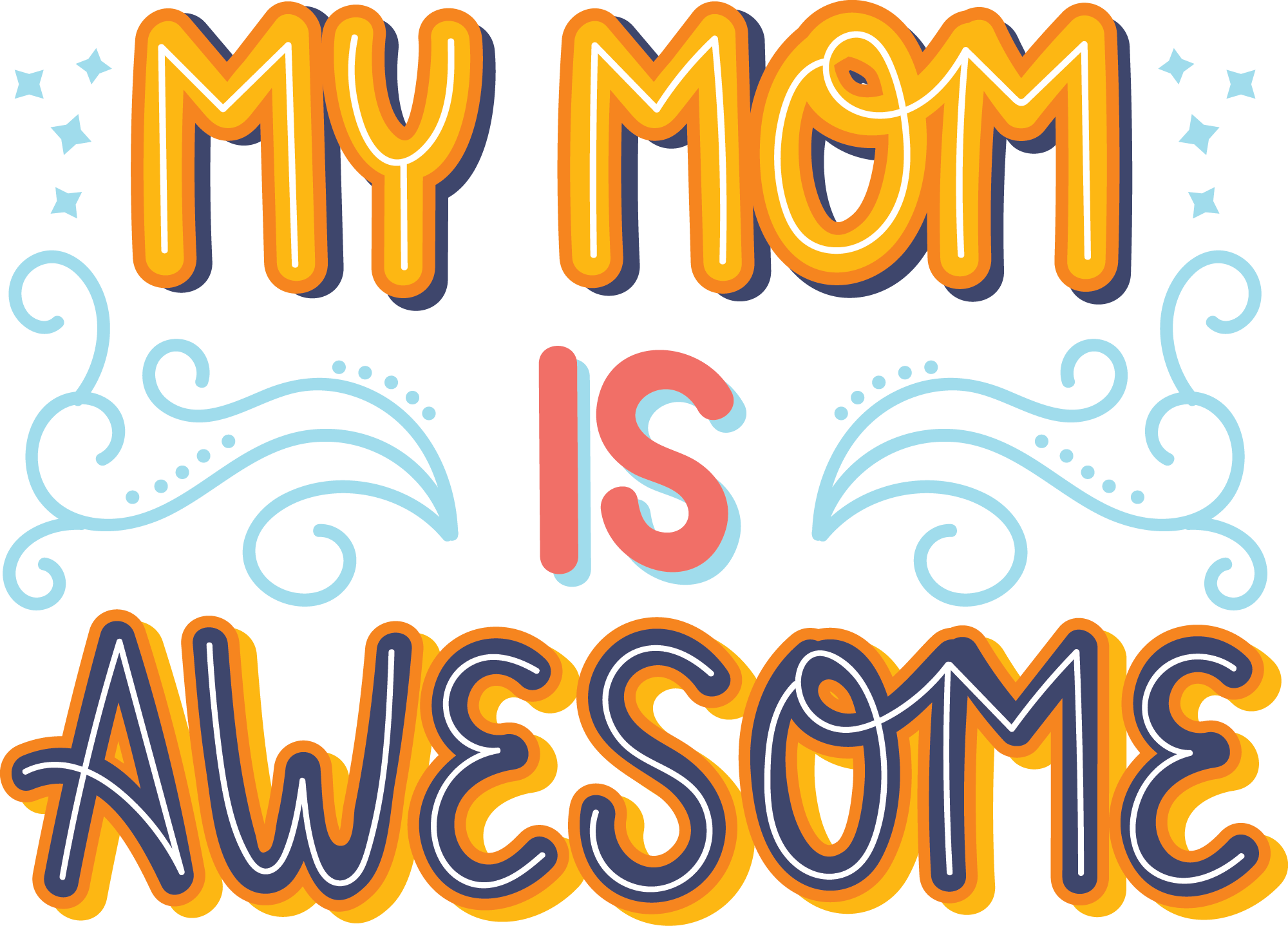 Preview for My-mom-is-awesome-neon-design-mothers-day-sticker-84e57