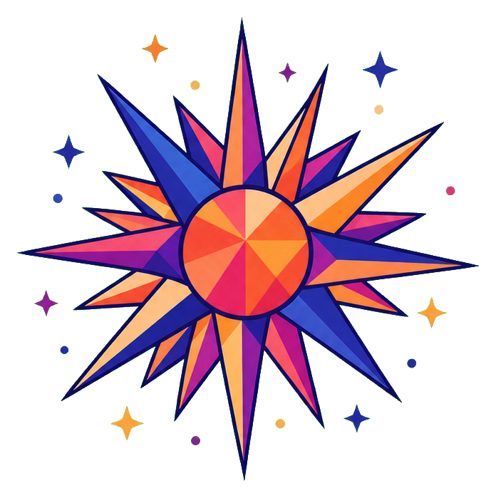 Preview for Geometric Sunburst Zodiac Sticker