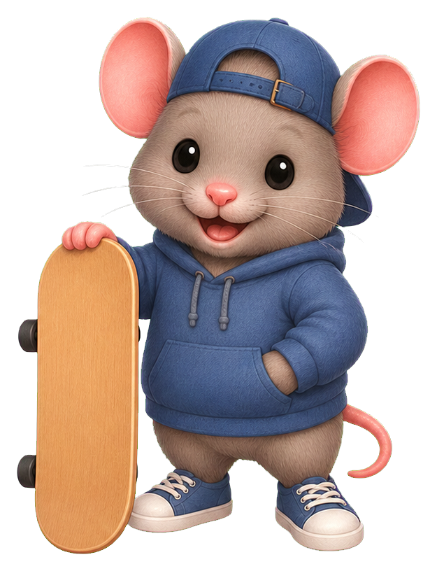 Preview for Mouse Skater Blank Board Sticker